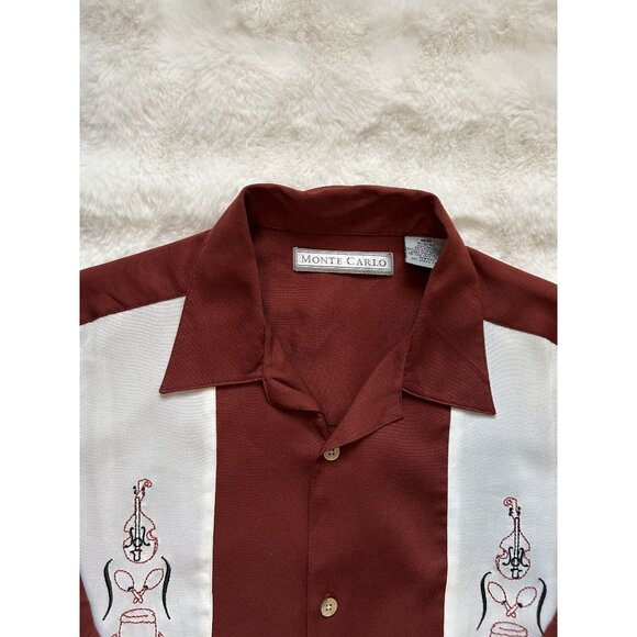 Monte Carlo Button Down Polo WIth Musical Instruments - Picture 7 of 7